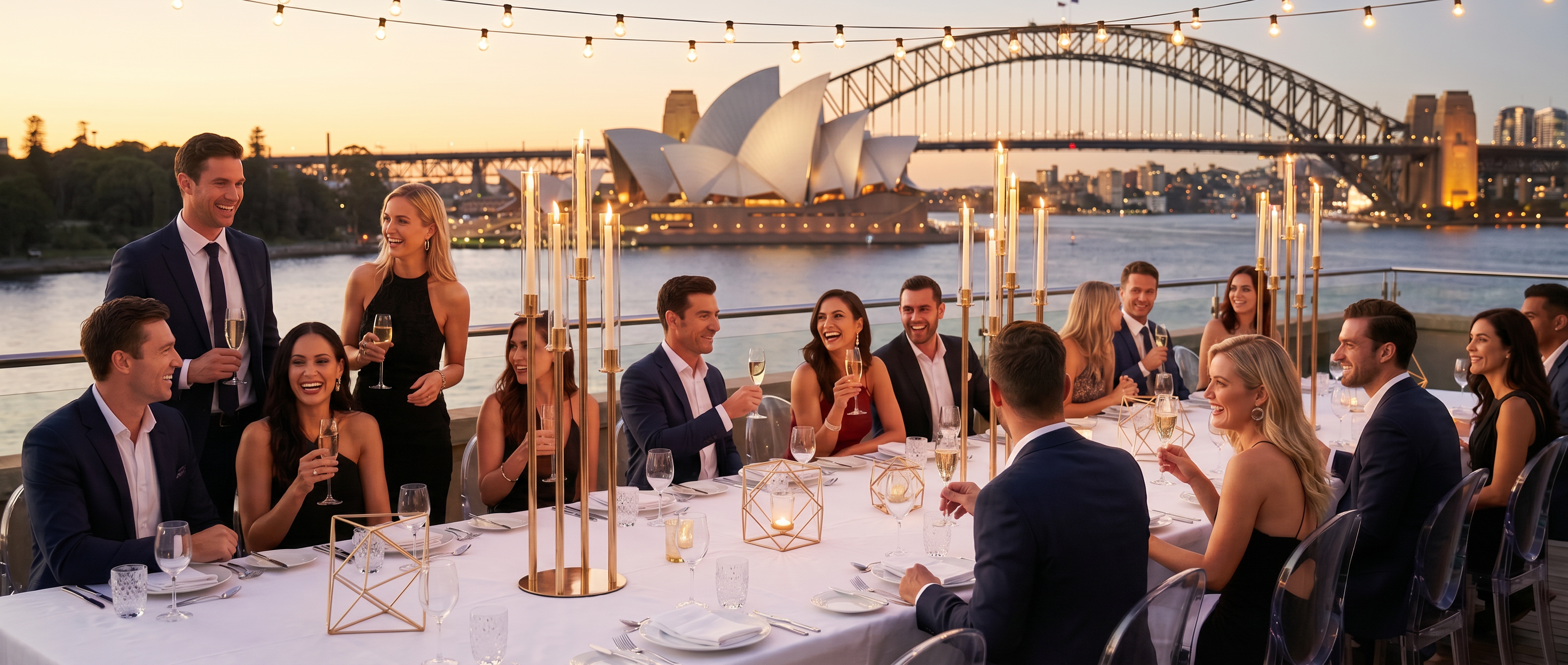 Luxury rooftop fine dining overlooking Sydney Harbour